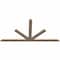 Ekena Millwork Saratoga Smooth Timber Gable Bracket, Douglas Fir, 72"W x 36"H x 1 1/2"D x 3 1/2"F, 12/12 Pitch GBW072X36X0204SAR00SDF - alternate 5